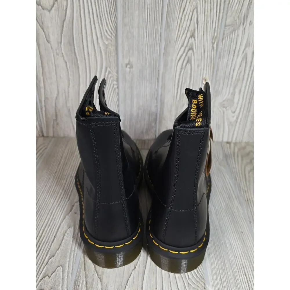 Dr. Martens 1460 Black Smooth Leather Combat Boots Mens 8 Womens 9 NEW